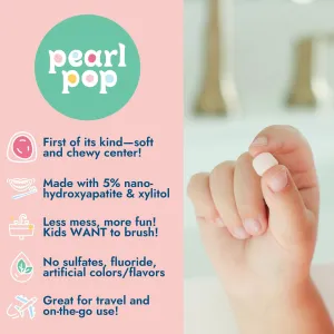 Toothpaste Pearls (65 Count) – Sweet Mint Flavor – Soft and Chewy! Mess-Free, Travel-Friendly Pearls for Kids & Adults – Fluoride-Free – Made with 5% Nano-Hydroxyapatite and Xylitol