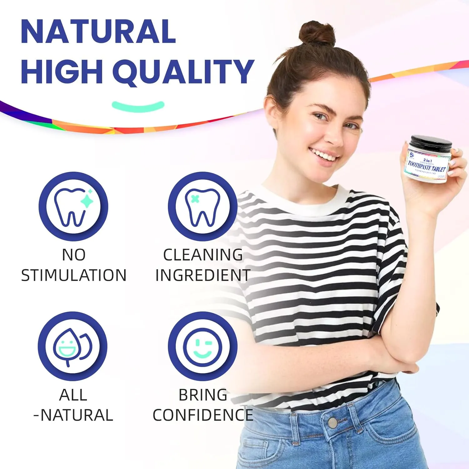 Toothpaste Tablets, Hydroxyapatite Chewable Toothpaste Tablets, Travel Mouthwash for Deep Cleaning, Fresh Breath, Enamel-Safe, Fluoride & Plastic Free (2)