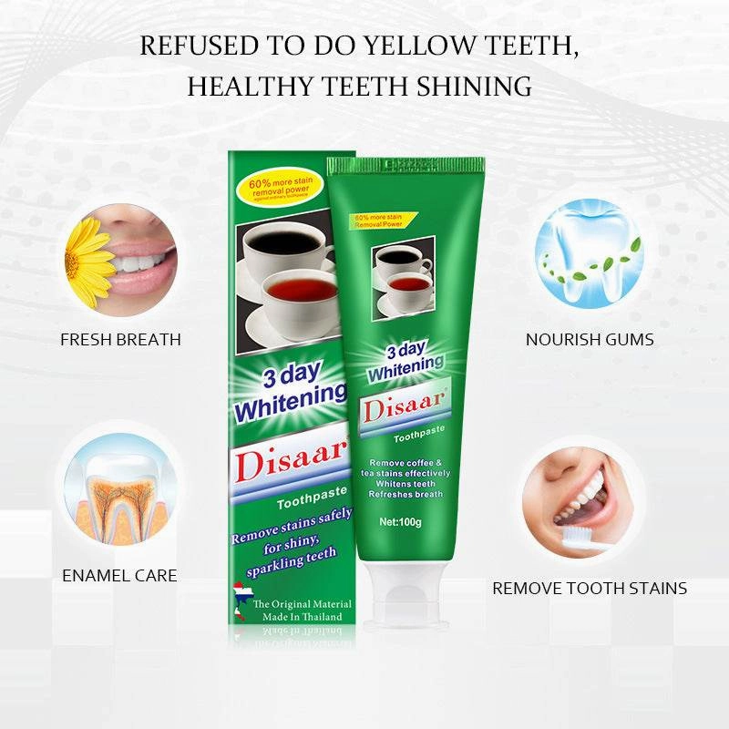 Toothpaste for tea stains