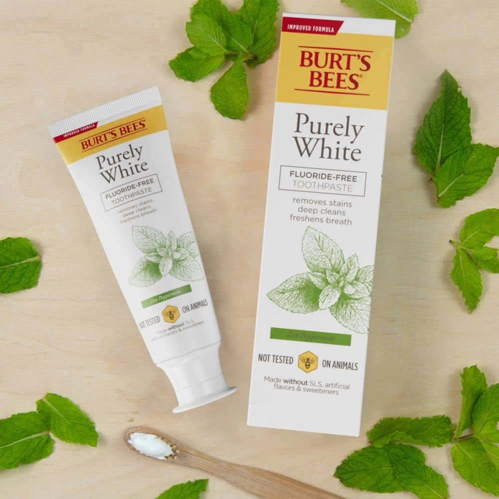 Toothpaste, Natural Flavor, Fluoride-Free, Purely White, Zen Peppermint, 4.7 Oz, Pack of 3