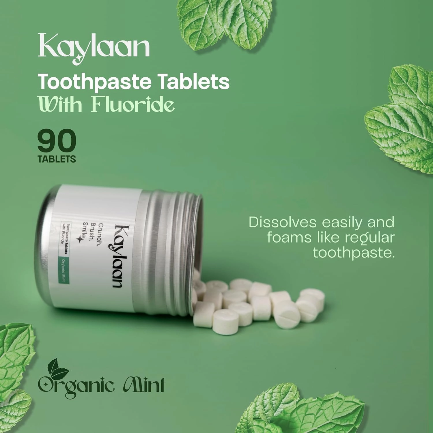 Toothpaste Tablets – Fluoride & Xylitol – Natural Whitening, Sensitivity Relief & Remineralization – Plastic-Free, Travel-Friendly Oral Care – 180 Count, Made in USA
