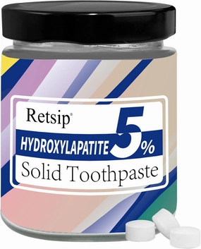 Toothpaste Tablets Nano Hydroxyapatite, Fluoride Free, Plastic Free, Great for Travel, Remineralize, Mint-186 PCS
