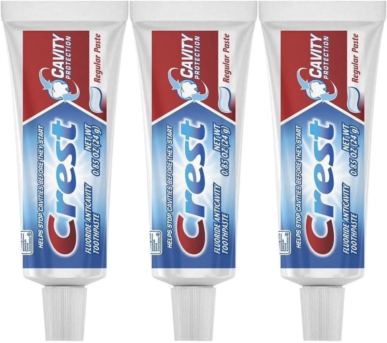 Travel Size Crest Toothpaste Bulk Amenities and Toiletries for Hotel, Vacation Rental and Airbnb 25 Pack, 0.85 fl oz Tubes