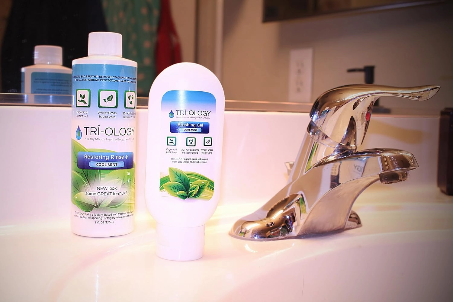 TRIOLOGY Brushing Gel & Restoring Rinse - 1 Month Bundle