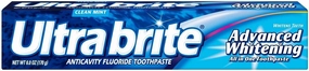 Ultra brite Advanced Whitening Toothpaste Clean Mint 6 oz (Pack of 8)