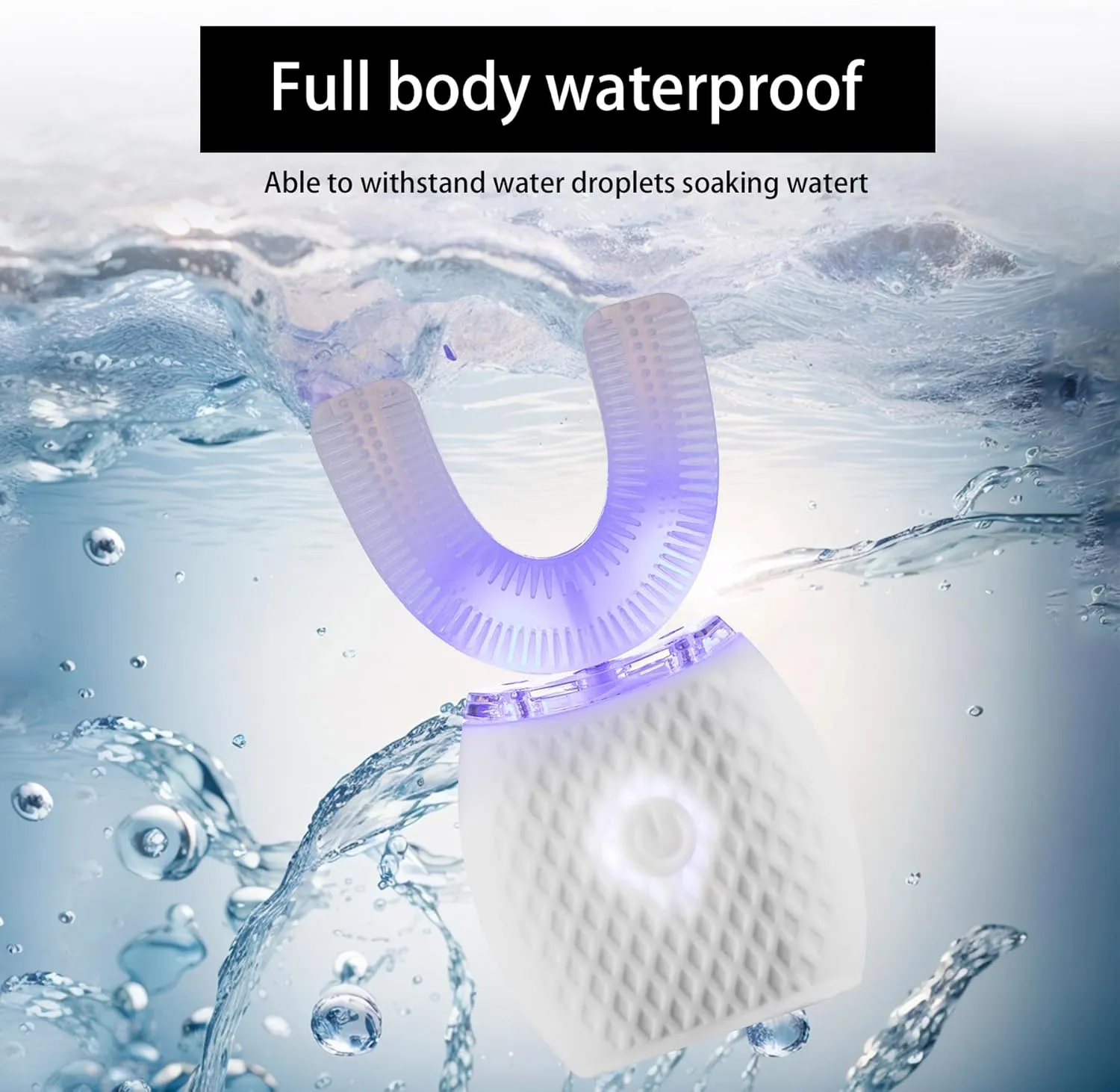 Ultrasonic Toothbrush for Adults Automatic Electric Toothbrush Portable Washable Soft Bristles 30s Automatic Timer Wireless Charging Dual-Use for Travel & Home (White, Adult)