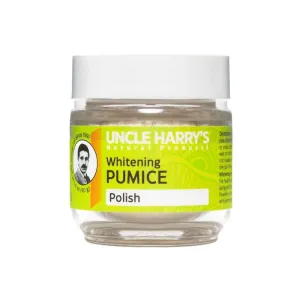 Uncle Harry’s Natural Products Whitening Toothpaste Polish, Alkalizing Antiseptic Tooth Polisher with Pumice and Bentonite Clay, Pure Plant Essences, Fluoride Free and Vegan, 1.25 Ounce Glass Jar