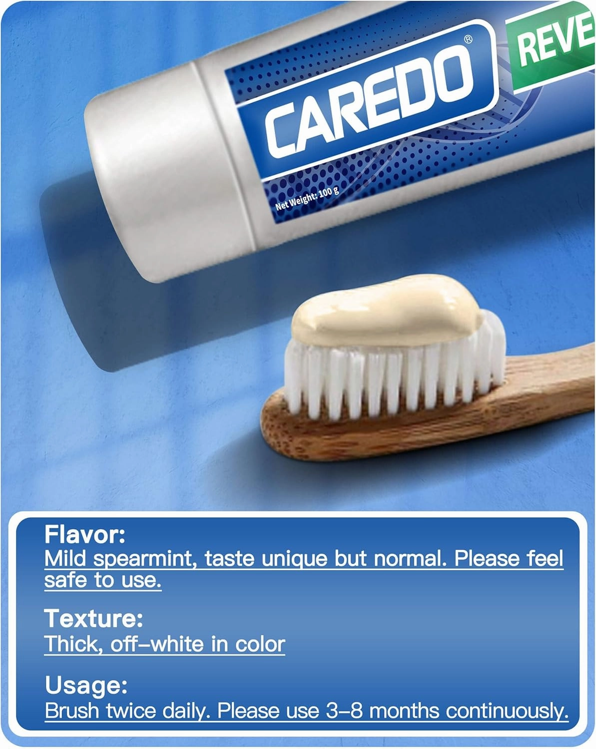 Upgraded Taste - CAREDO Cavity Reversal Hydroxyapatite Toothpaste for Adults, Cavity Tooth Filler as Remineralizing Home Cavity Repair, Fluoride Free Reverse Cavities for Tooth Decay Repair, 2-Pack
