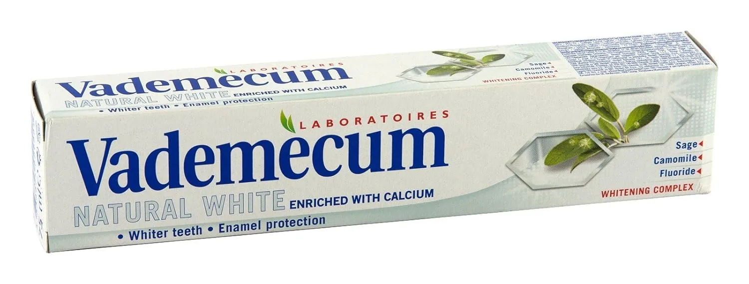 Vademecum Herbal Toothpaste 4oz - Natural White - 6 Count