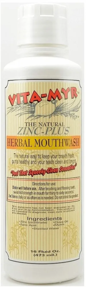 Value Package 6 – 1 Tube 5.4 Oz Zinc  Xtra Natural Toothpaste & 1-16 Oz Natural Mouthwash. Gluten Free. Vegan. No SLS, No Sugar, Fluoride, Alcohol or Saccharin