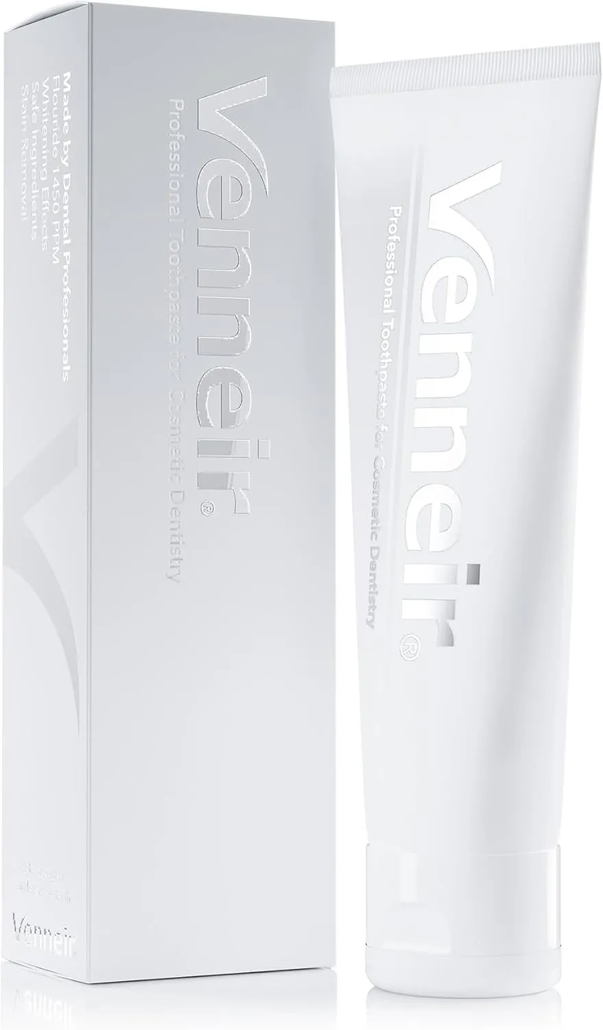 Venneir® Professional Toothpaste for Veneers, Implants, Bondings, Crowns & Sensitive Teeth — Stain Removing, Whitening, Natural, SLS Free, Pro Enamel Repair