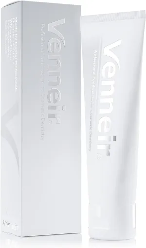 Venneir® Professional Toothpaste for Veneers, Implants, Bondings, Crowns & Sensitive Teeth — Stain Removing, Whitening, Natural, SLS Free, Pro Enamel Repair