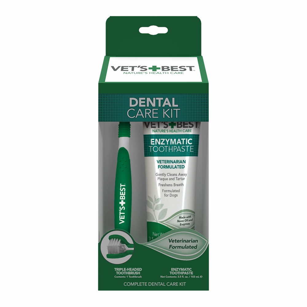 Vet's Best Dog Toothbrush & Enzymatic Toothpaste Set