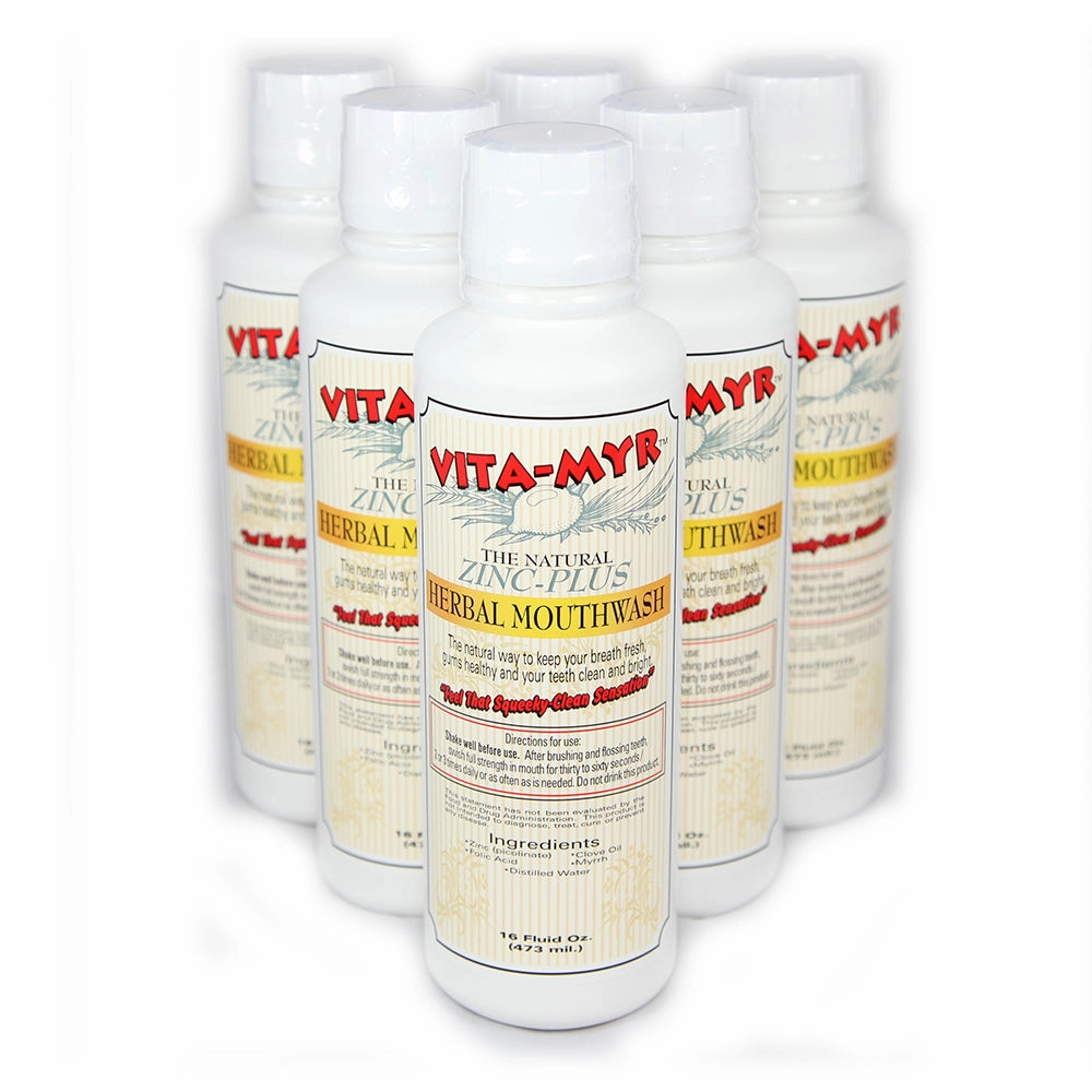 VITA-MYR 16 Ounce Herbal Mouthwash - Refreshing Herbal Formula for Oral Hygiene