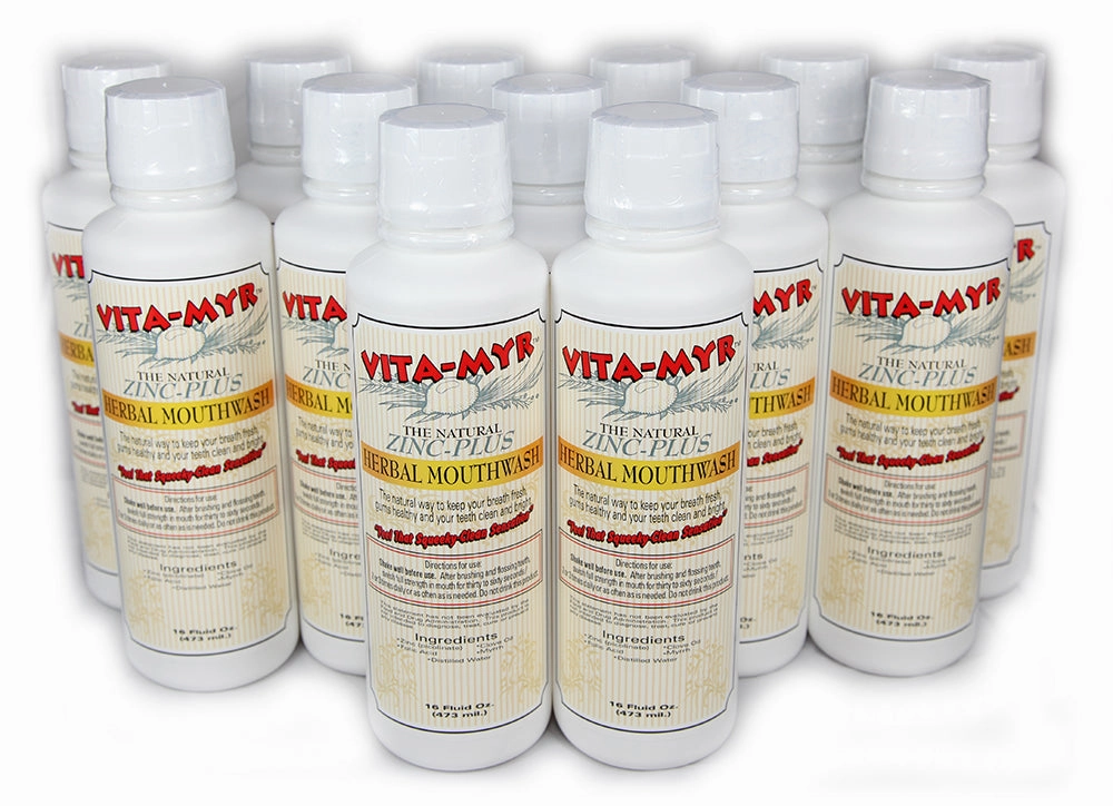 VITA-MYR 16 Ounce Herbal Mouthwash - Refreshing Herbal Formula for Oral Hygiene
