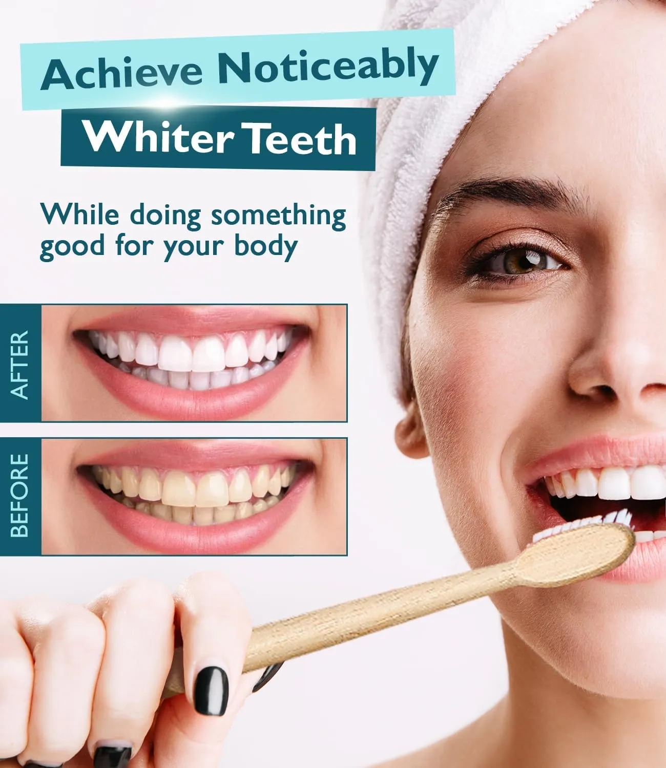 Wellnesse Activated Charcoal Whitening Toothpaste with Xylitol, Fluoride-Free Hydroxyapatite Black Charcoal Toothpaste for Adult Fresh Breath, Natural Teeth Whitening, Mint Flavor, 4 oz (Pack of 1)