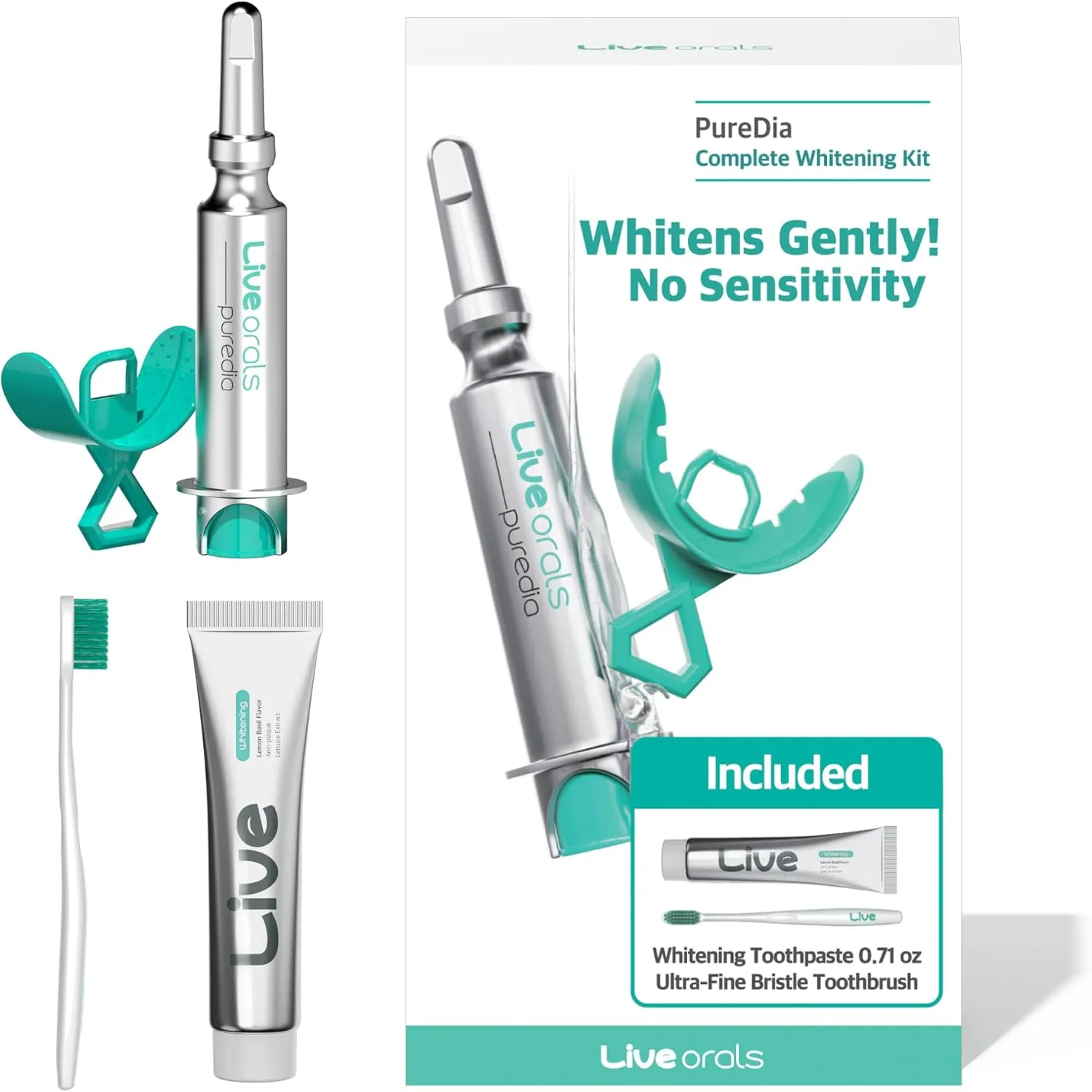 Whitening Set   20g whitening Toothpaste   Ultra-fine Bristle Toothbrush (White)