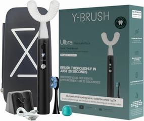 Y-Brush Ultra Premium - Sonic Toothbrush - USB-C Rechargeable, Travel Case, 6 Cleaning Modes