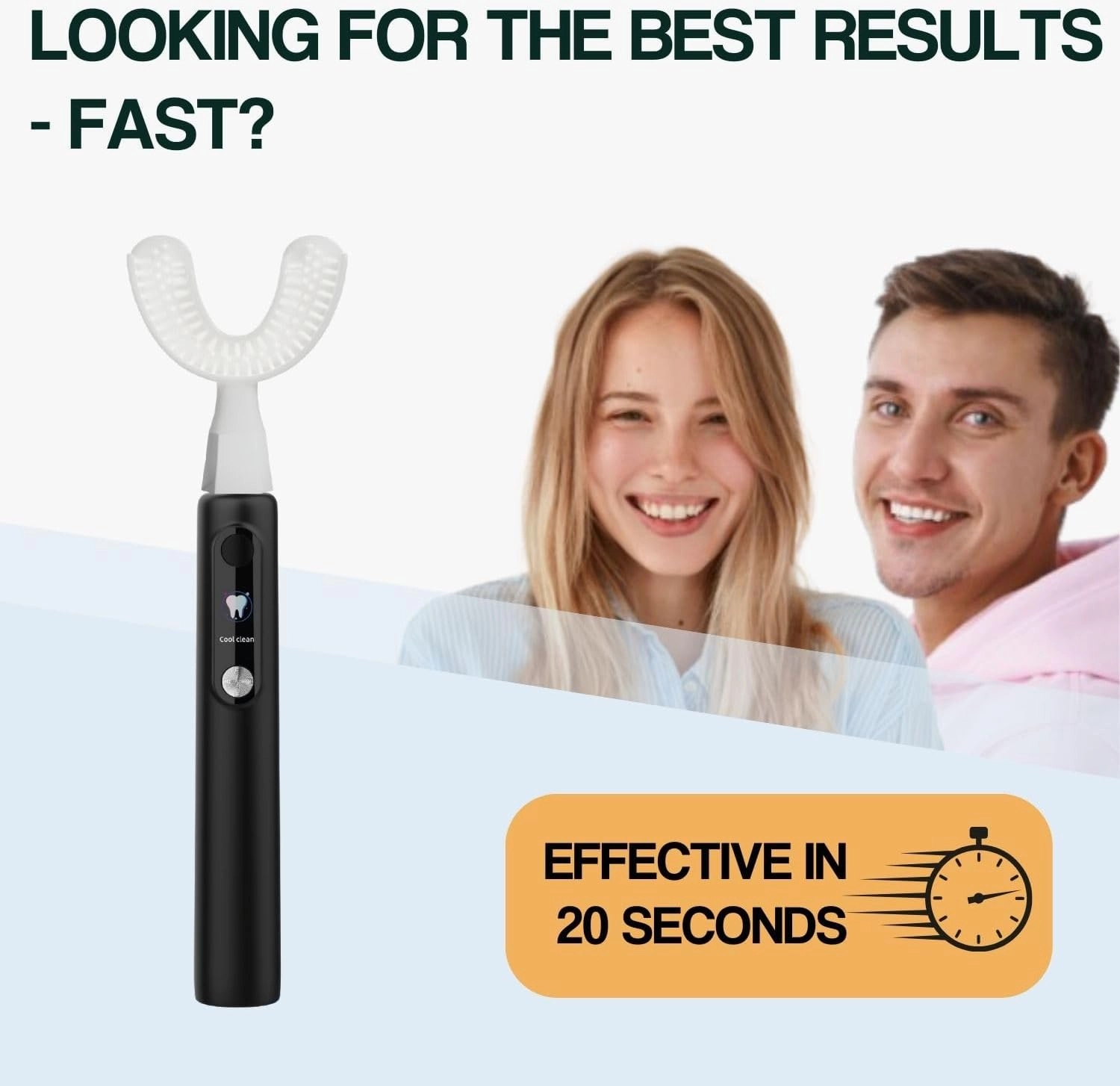 Y-Brush Ultra Premium - Sonic Toothbrush - USB-C Rechargeable, Travel Case, 6 Cleaning Modes