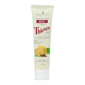 Young Living Thieves AromaBright Toothpaste | Fluoride-Free, Essential Oil-Infused Natural Toothpaste, Refreshing Oral Care for a Clean & Radiant Smile, 4 oz Tube