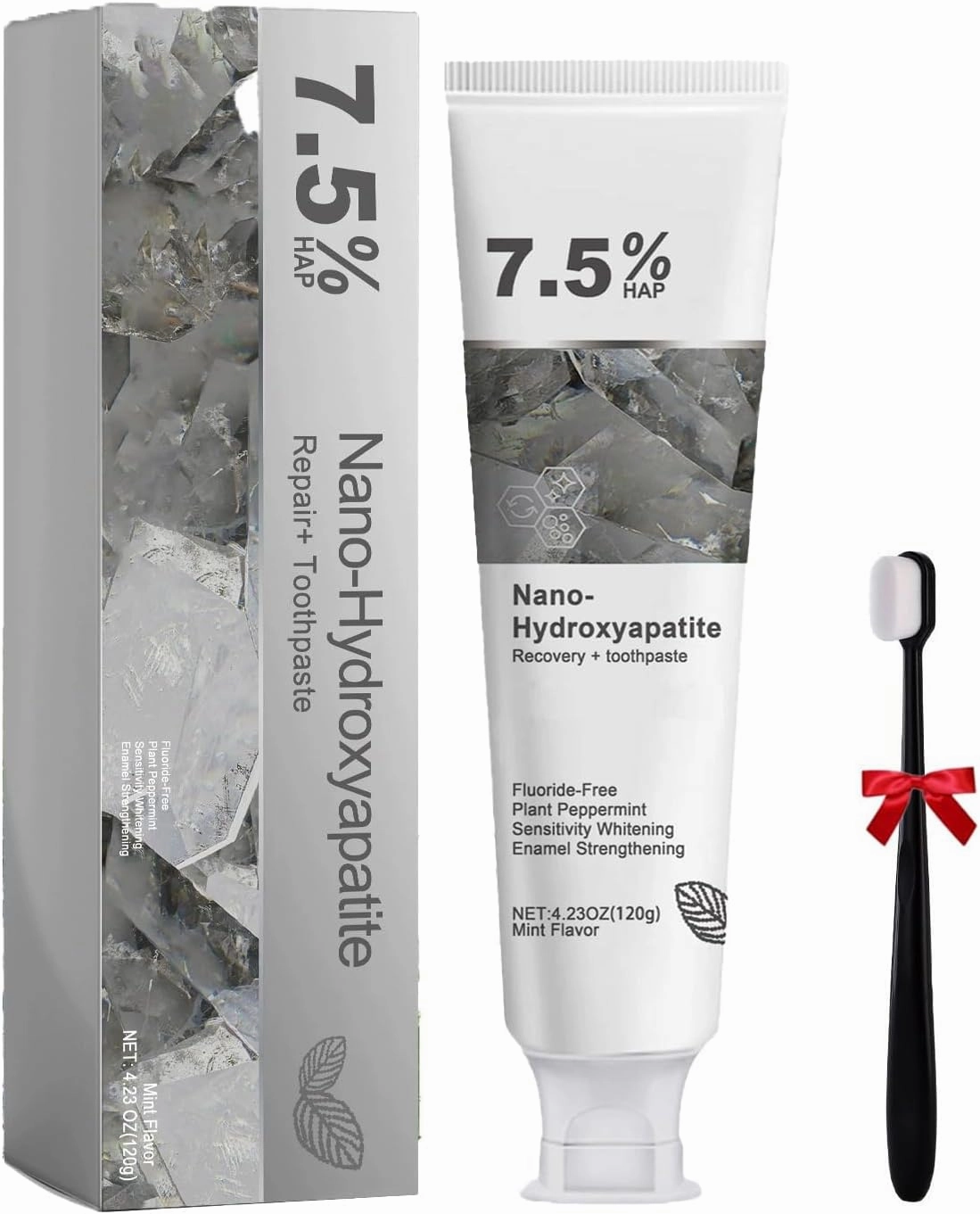 Zealburst Teeth Whitening, Zealburst Toothpaste, Nano Hydroxyapatite Toothpaste, 7.5% Hydroxyapatite Toothpastes for Enamel Protection, Fluoride-Free Teeth (1)