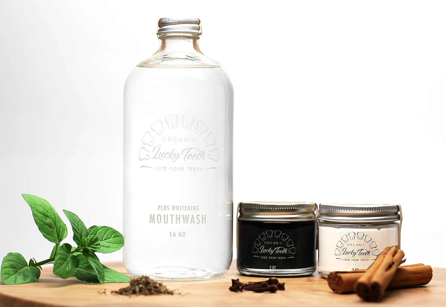 Zero Waste Glass jar Charcoal Toothpaste Xtra Whitening Toothpaste - by Lucky Teeth - All Natural, Organic, Remineralizing and Fortifying (2 oz Glass)